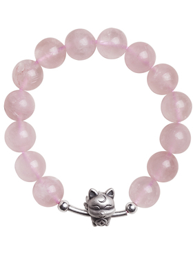 小狐狸手链粉水晶原创