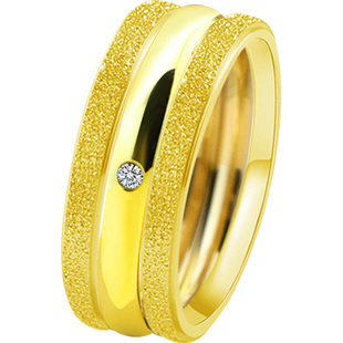 三生三世戒指女时尚个性ins潮钛钢彩金食指环轻奢小众精致冷淡风