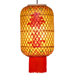 灯笼吊灯餐饮店竹编灯笼火锅店汕头中式仿古吊顶装饰户外古风饭店