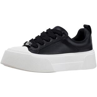 BellaLily新款牛皮增高板鞋女厚底透气休闲鞋显瘦运动鞋