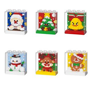 潮乐创圣诞老人积木拼装益智玩具摆件雪人圣诞树男女孩圣诞节礼物