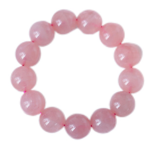 天然粉晶冰粉手链 大颗粒工厂清货 实物水润冰 女款招桃花水晶