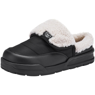 热风雪地靴半拖女鞋2025年冬季新款轻便加绒休闲棉鞋舒适毛毛鞋子