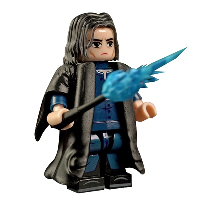 哈利波特系列霍格沃兹城堡乐高人仔斯内普魔法杖手办积木玩具模型