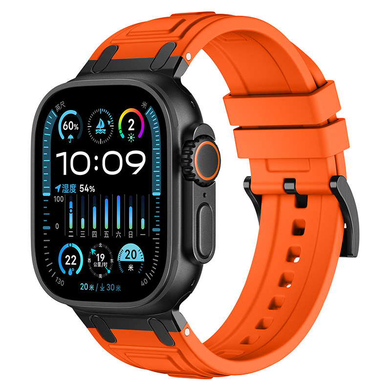 适用iwatch表带applewatchultra表带s12运动s11苹果手表表带ultra4表带se硅胶s10代9男士49mm46女8新款iphone
