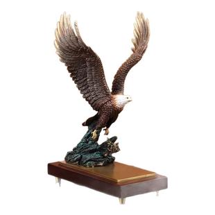 威弗列德《大鹏展翅》全铜老鹰摆件大展宏图雄鹰新中式客厅工艺品