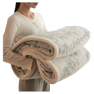 A类雪貂绒毛毯珊瑚毯子冬季铺床法兰绒床单加绒空调毯加厚款盖毯