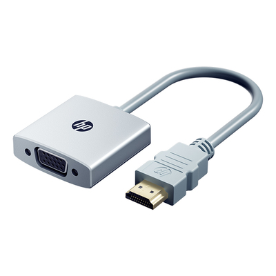 惠普hdmi转vga转换器带音频供电笔记本转电脑显示器投影仪机顶盒