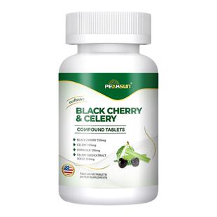 进口西芹籽素黑酸樱桃高强度复合片平衡尿胶囊保健品PEAKSUN美国