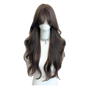 【榛果】一鱼假发女长卷发慵懒韩系灰棕卷发长发可扎双马尾假发套