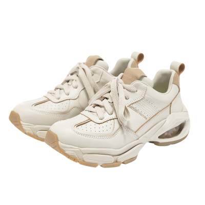 刘雅瑟同款VITTORIO VENTURA薇薇燃 牛皮厚底运动鞋休闲老爹鞋