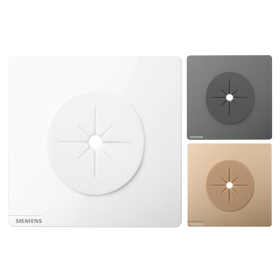 西门子穿线开关插座面板六类网线86型带出线孔橡胶圈空白面板电视