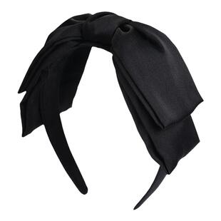 公主落难发箍大号黑色蝴蝶结女高级感时尚洋气发卡高颅顶压发头箍