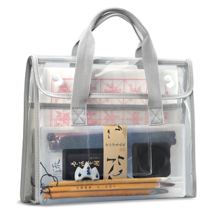 杰利书法包收纳毛笔书法专用手提收纳袋初学者书法国画便携作品学生毛笔字毛毡布大容量书画包考试专用袋子