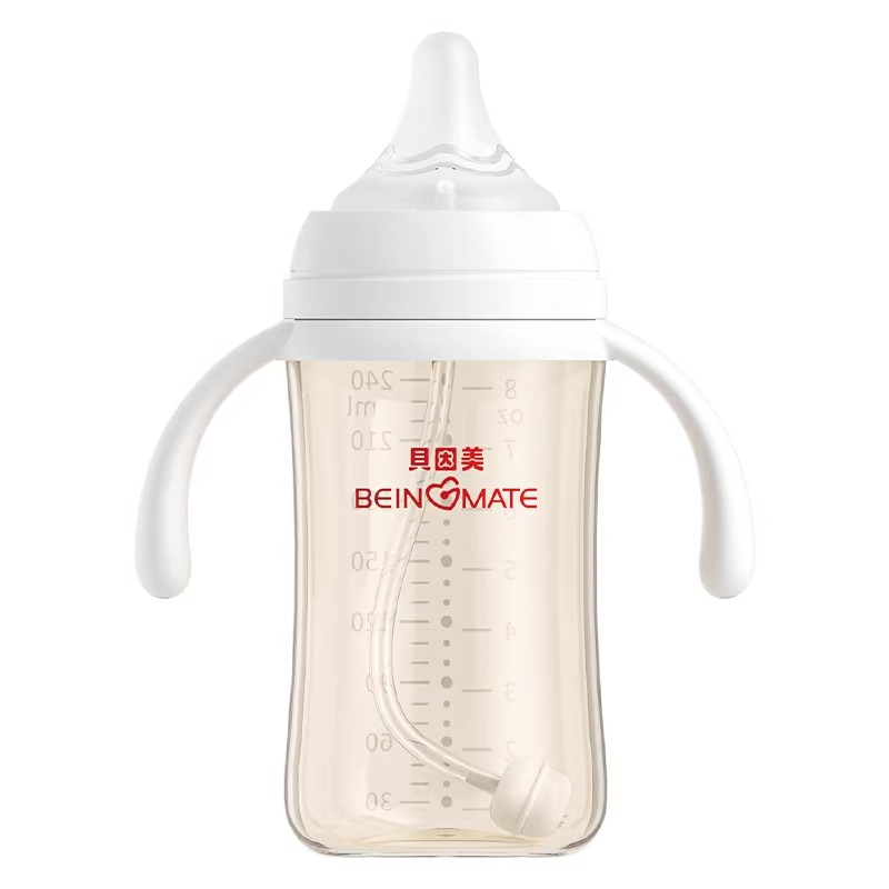 贝因美PPSU奶瓶新生儿宝宝吸管奶瓶防胀气奶嘴仿母乳奶瓶婴儿奶瓶