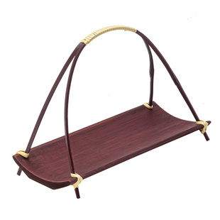 清山胡同中式竹制茶点盘家用手工竹编点心盘围炉煮茶零食盘水果盘