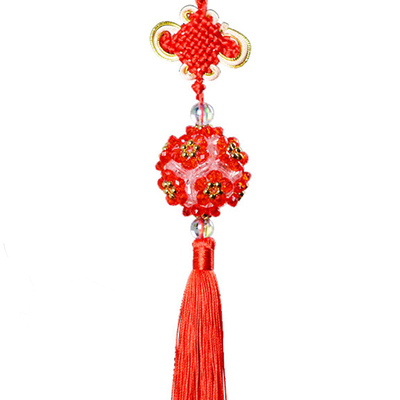 编织水晶绣球车内装饰品手工串珠