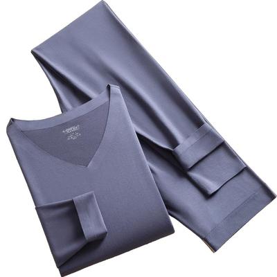 莫代尔无痕发热保暖内衣套装男薄