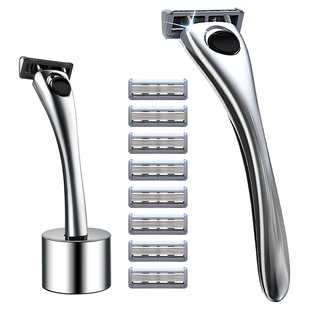 阿帕齐德国六层剃须刀手动刮胡刀男士剃胡刀6层刀片手刮胡须刀头