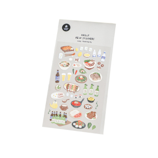 Ki韩国suatelier贴纸食物旅行手帐素材ins高颜值手账手机装饰贴画