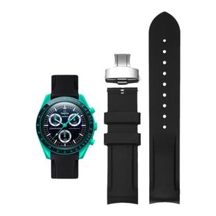 适用swatch欧米茄联名表带软硅胶斯沃琪omega史努比极光沙漠熔岩