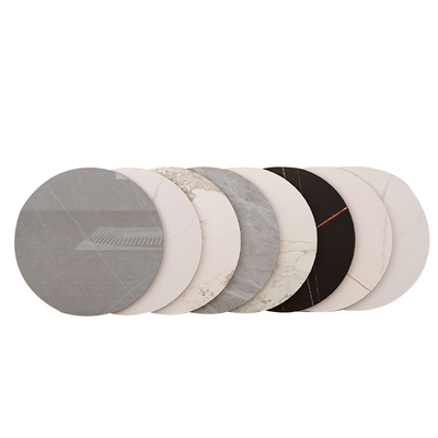 圆形岩板桌面瓷砖大理石台面定制