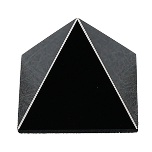 黑曜石金字塔摆件黑色雕刻原石加工水晶塔家居客厅办公桌面摆设