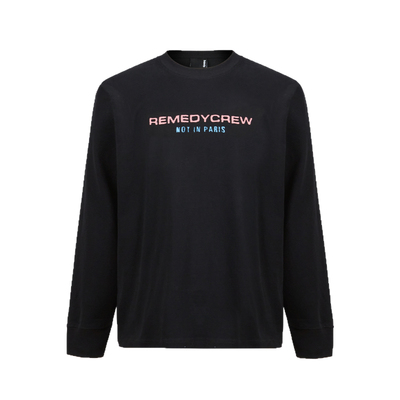 Remedy 美式复古字母印花长袖T恤男女秋季潮牌宽松打底衫上衣体恤
