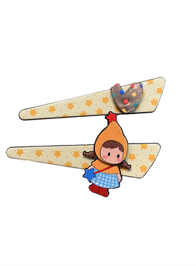 AB版卡通发夹边夹侧边五角星发卡日韩新款碎发刘海夹前额鸭嘴夹女