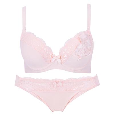 古今性感蕾丝薄模杯文胸套装
