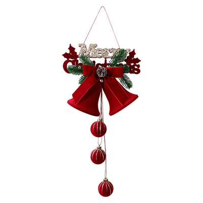 植绒铃铛仿真小挂件节日装饰品