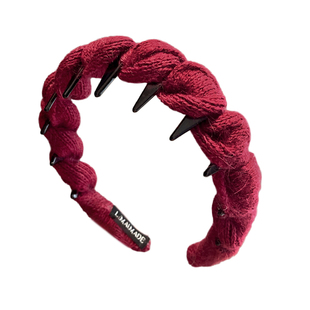 红色毛线发箍女款高颅顶2025新款秋冬洗脸专用头箍压发卡发捆头饰
