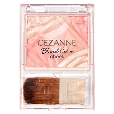 日本CEZANNE倩诗丽多色渐变腮红盘高光自然持久显气色修容盘02