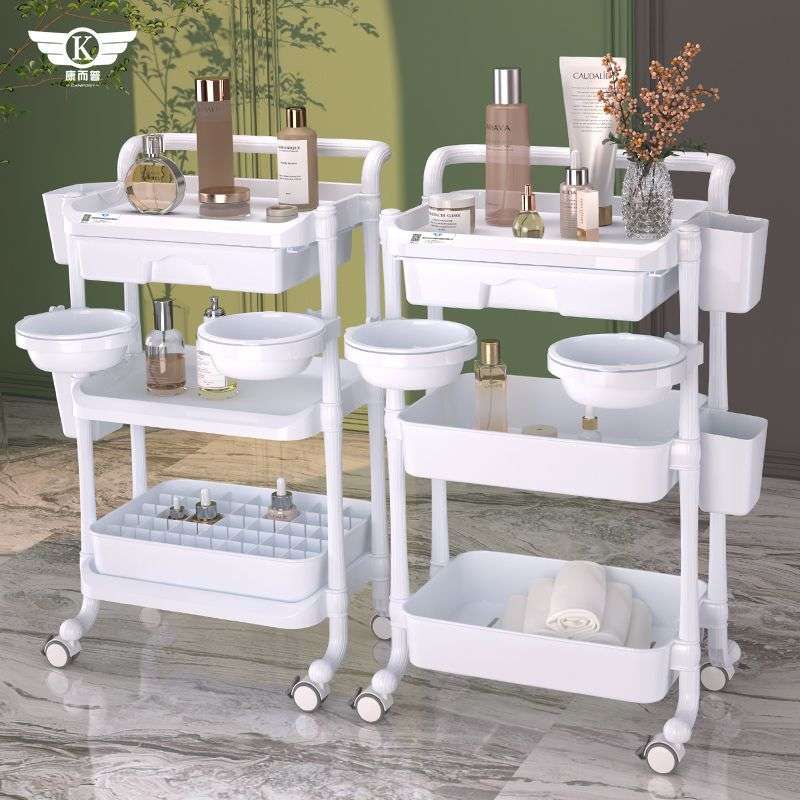 美容美发美甲小推车置物架高档可移动三层工具车仪器美容院抽屉带