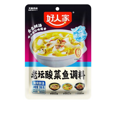 好人家清爽鲜汤老坛酸菜鱼调料390g酸菜鱼调料包金酸汤酸菜鱼调料