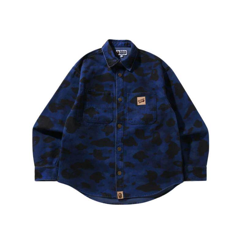 BAPE迷彩图案工装风长袖衬衫