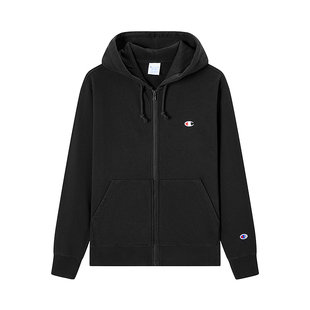 Champion冠军连帽卫衣男2026春季新款刺绣小clogo开衫女美式情侣