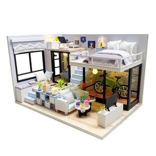 美代diy小屋我的房间系列 手工拼装模型解闷玩具盖房木质生日礼物