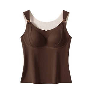 都市丽人孕妇保暖背心免穿文胸孕妇孕期专用喂奶加厚保暖哺乳背心