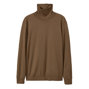 上帝的礼物 高端13.5μm美利奴黄金羊毛 18针男士高领毛衣 DAZ586