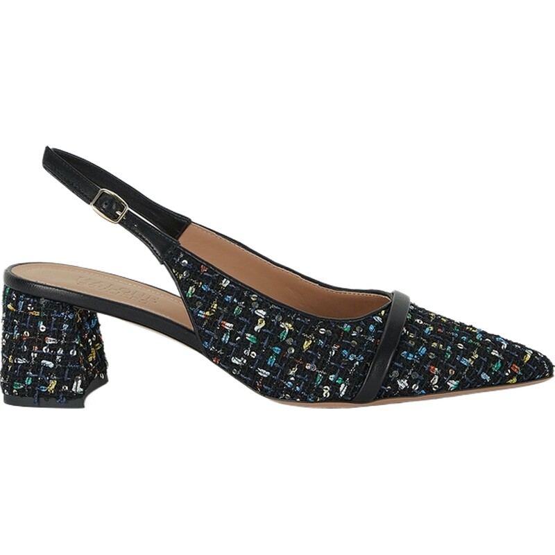 【618返场】Malone Souliers 夏季女皮革边饰亮片花呢凉鞋