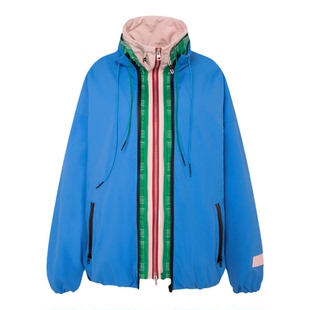 ALL BEINGS26SS春季新款多重门襟拉链解构抽绳拼色外套上衣女