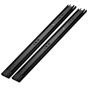 抽屉滑道轨道超短静音抽屉轨道滑轨6寸加厚三节轨道橱柜抽屉轨道