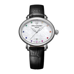 【5折福利款】艾米龙Emile Chouriet明珠多彩宝石机械女表手表女