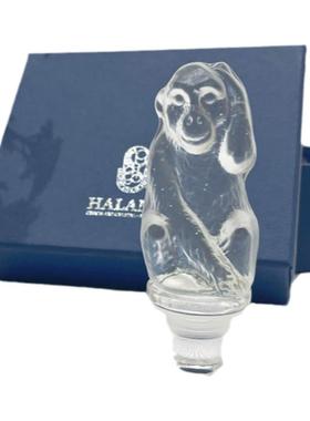 捷克进口水晶玻璃halama哈拉猴子