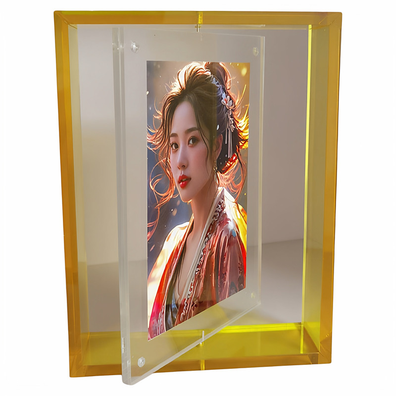 亚克力相框立体旋转画框摆台6寸
