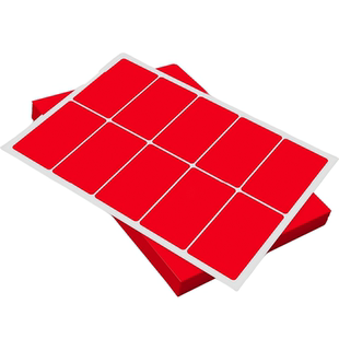 汉唐防水合成纸红色不干胶标签打印纸A4激光空白防水撕不烂PET空白粘贴纸定制印刷不合格标签红色退货标签贴