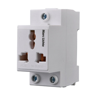 国际通用导轨式三插座10A16a通用多功能三孔配电箱AC30模数化插座