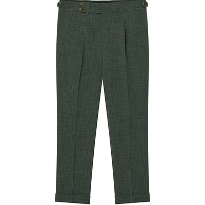 JDV商场同款绿色直筒正装西裤