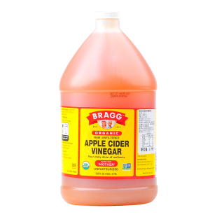 美国Bragg organic apple cider vinegar苹果醋3.79L零脂肪零热量